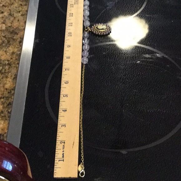 Rotsina, Gold Tone Necklace, Lilac Color , Beads - Picture 3 of 7